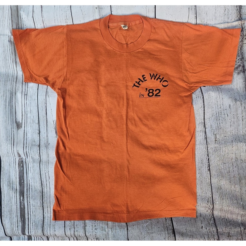 The WHO '82 Stage Crew Consert Shirt - Rare - Screen Stars Tag - Mnt Man Const.